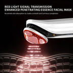 2-in-1 Ultrasonic Skin Scrubber & EMS Massager: Red/Blue Light Therapy for Deep Cleansing, Blackhead Removal & Essence Absorption - Dark Gray - Size 20cm