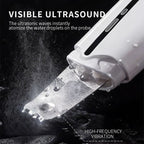 2-in-1 Ultrasonic Skin Scrubber & EMS Massager: Red/Blue Light Therapy for Deep Cleansing, Blackhead Removal & Essence Absorption - White - Size 20cm