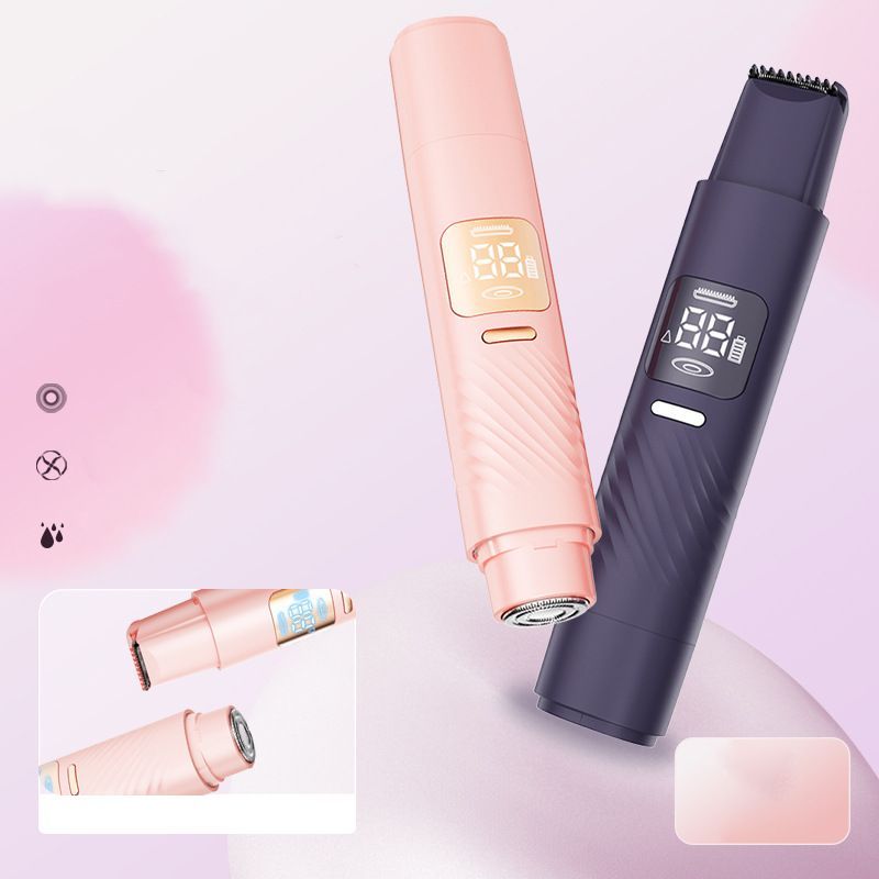 2in1 Hair Trimmer Electric Shaver Portable Shaver Hair Removal Men'S Grooming - Pink - Size 18cm