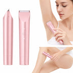 2-in-1 Waterproof Body Trimmer & Shaver – 3mm/6mm Guide, Floating Head, Painless Hair Removal for Women - White - Size 20cm