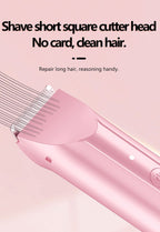 2-in-1 Waterproof Body Trimmer & Shaver – 3mm/6mm Guide, Floating Head, Painless Hair Removal for Women - White - Size 20cm