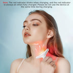 Face Neck Tool for Skin Care, Electric Neck Face Lifting Device for Wrinkle Removal - Red - Size 89mm