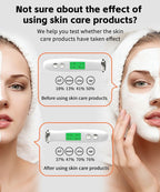 Professional Skin Moisture Tester, Digital Facial Oil Detector, High Precision Skin Hydration Analysis Meter, Hydration monitor,Portable Skin Analyzer with LCD Display & Fluorescent Agent Detection