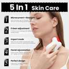 Microcurrent Facial Device,Latest Red Light Technology，Enhances The Ability to Lift The Face and Tighten The Skin，Facial Wrinkle Equipment，Smart Photon Micro-Current Device - Pink - Size 15cm