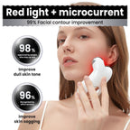 Microcurrent Facial Device,Latest Red Light Technology，Enhances The Ability to Lift The Face and Tighten The Skin，Facial Wrinkle Equipment，Smart Photon Micro-Current Device - White - Size 15cm