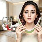 Smart V-Face Beauty Device with Red/Blue Light & Microcurrent - 8 Modes, Adjustable Intensity, Constant Heat Massager for Skin Tightening & Contouring, Wireless Remote Included - Green - Size 200mm