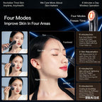 At-Home Facial Massager Beauty Device, 4-in-1 Microcurrent Face Lifting Tool with Red Light Therapy, Eye Care & Serum Infusion, Portable Skin Tightening Machine