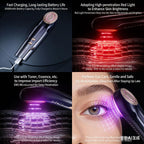At-Home Facial Massager Beauty Device, 4-in-1 Microcurrent Face Lifting Tool with Red Light Therapy, Eye Care & Serum Infusion, Portable Skin Tightening Machine