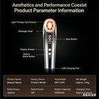At-Home Facial Massager Beauty Device, 4-in-1 Microcurrent Face Lifting Tool with Red Light Therapy, Eye Care & Serum Infusion, Portable Skin Tightening Machine