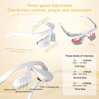 Under Eye Red Light Therapy Glasses, Eye Massager Devices for Relieve Eye Bag, Reducing Dark Circles and Puffiness, Smoothing Fine Lines with Microcurrent, Red-Light & Heat & Mood & Sleep Enhancement