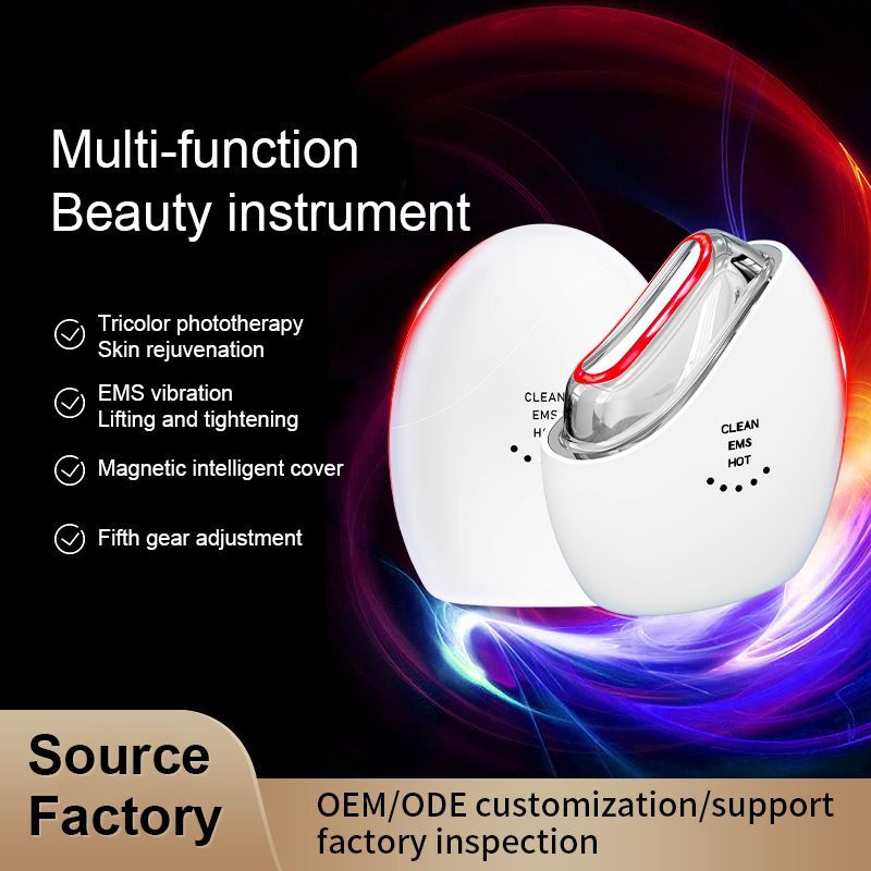 Rechargeable Facial Massager Smart Color Light Facial Toning Hot