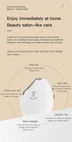 Rechargeable Facial Massager Smart Color Light Facial Toning Hot
