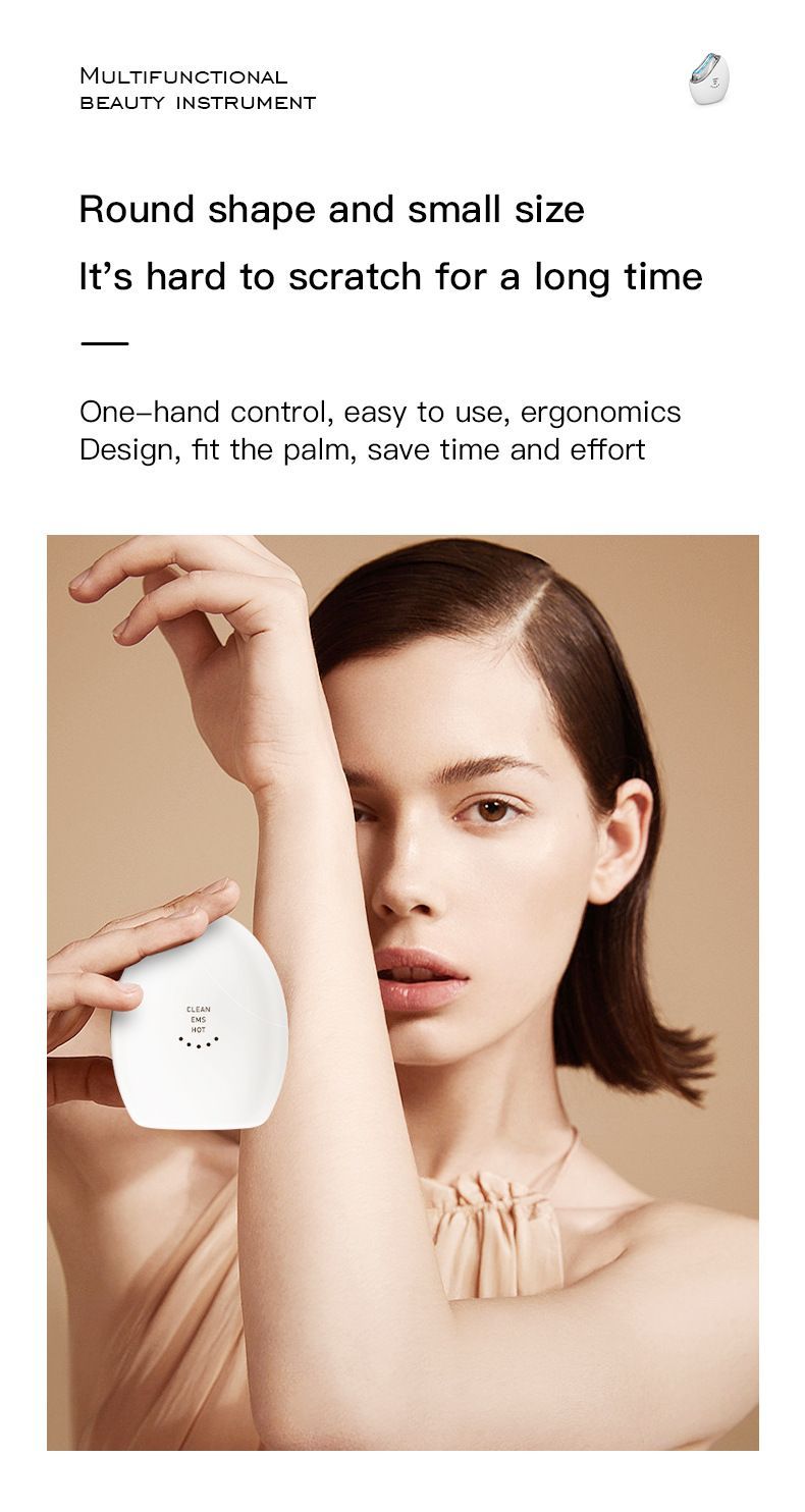 Rechargeable Facial Massager Smart Color Light Facial Toning Hot