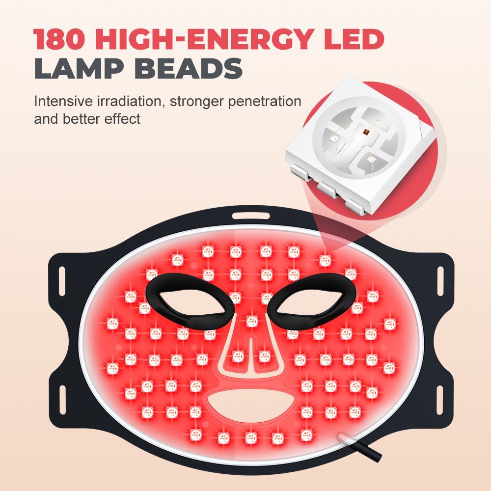 Infrared Facial Mask LED Light Therapy Mask Skincare Device Collagen Boosting