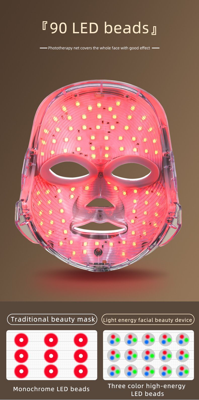 Facial Beauty Device LED Skin Whitening Anti-Aging Skincare