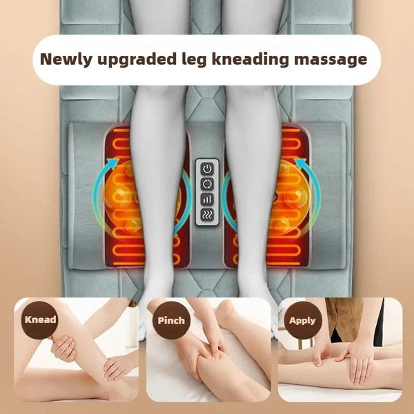 Electric Full Body Massage Mattress with Heat (Grey)