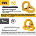2SET 3.15T Sling Hook Heavy Duty Hammerlock/Slip Hook Kit With Swivel Winch & Safety Latch- Yellow