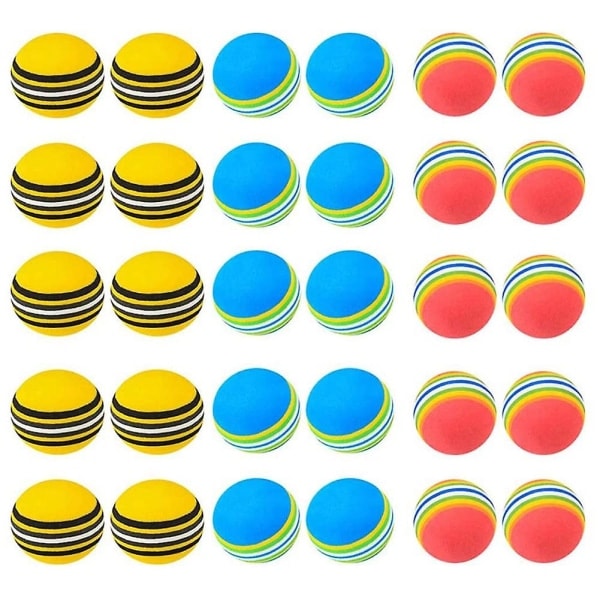 EVA Golf Training Balls 30 pcs Soft Practice Balls for Indoor and Outdoor Use
