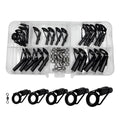 Fishing Rod Repair Kit 35pcs Alconite Ceramic Guide Rings Rod Eye Guides Wear-Resistant Compatible with Various Brands