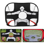 Foldable Nylon Football Goal for Kids and Adults, Football Goal for Playground, Garden, Indoor and Outdoor Red