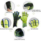 Goalkeeper Gloves Size 6 - 3 Pack Football Gloves for Goalkeepers