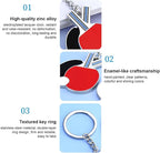 Table Tennis Racket Keychain Sports Key Holder Bag Ornament