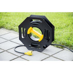 Caravan Cable Reel, Manual, Empty, For Camping And Household, Up To 25 M Of Cable, Plastic, Black And Yellow
