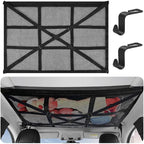 Car ROof Storage Net 90Cmx65Cm Universal Luggage Bag For Travel And Organizer Four ROof Armrests For Suv, Van