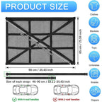 Car ROof Storage Net 90Cmx65Cm Universal Luggage Bag For Travel And Organizer Four ROof Armrests For Suv, Van