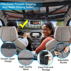 Car ROof Storage Net 90Cmx65Cm Universal Luggage Bag For Travel And Organizer Four ROof Armrests For Suv, Van