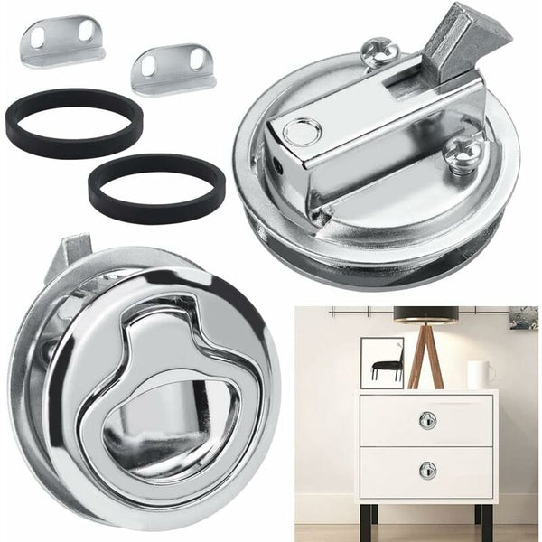 Marine Zinc Alloy Flush Hatch Latch with Recessed Pull Lock
