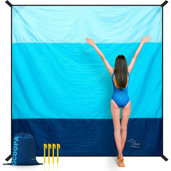 Beach Blanket 210 X 200Cm Large Waterproof Sandproof Picnic Blanket For Travel Camping Holidays Etc.