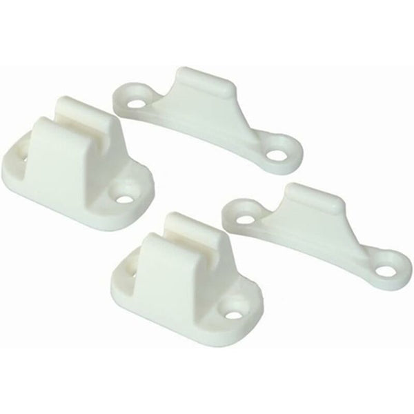 2X T-Shaped Door Retainer Kit Stop Retaining Plastic Hook Holder Compatible Door Latch Bracket For Rv Trailer Camper