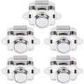 Push Button Camper - Lock Latch Door Closer Cupboard Knob For Rv Motorhome Caravan 5 pcs Silver
