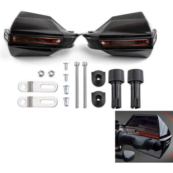 Motorcycle Hand Guard Handle Shield Motorbike Motocross Scooter Windproof Handlebar Protective Gear - Black