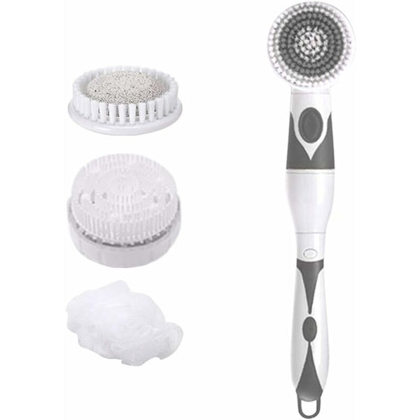 4 In 1 Waterproof Electric Bath Brush With 4 Brush Heads