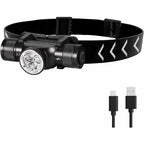 H330 Headlamp, 1500 Lumens Rechargeable LED Headlamp, Ip66 Waterproof Head Torch, 5 Lighting Modes For Cycling Camping