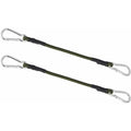 2 Pack 30Cm Heavy Duty Mini Bungee Cords With Carabiner For Camping, Luggage, Travel