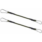 2 Pack 30Cm Heavy Duty Mini Bungee Cords With Carabiner For Camping, Luggage, Travel
