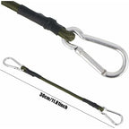2 Pack 30Cm Heavy Duty Mini Bungee Cords With Carabiner For Camping, Luggage, Travel