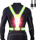 Running Lights - High Quality - LED - USB Rechargeable - Reflective Vest - One Size