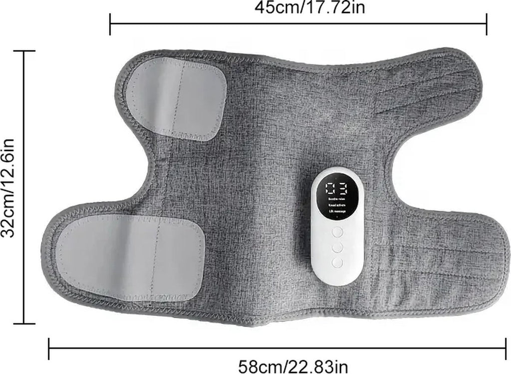 Leg massager - Calf massager - Leg massager for blood circulation -  Cordless massage - Air compression - Relieves leg pain - Adjustable intensity (grey)