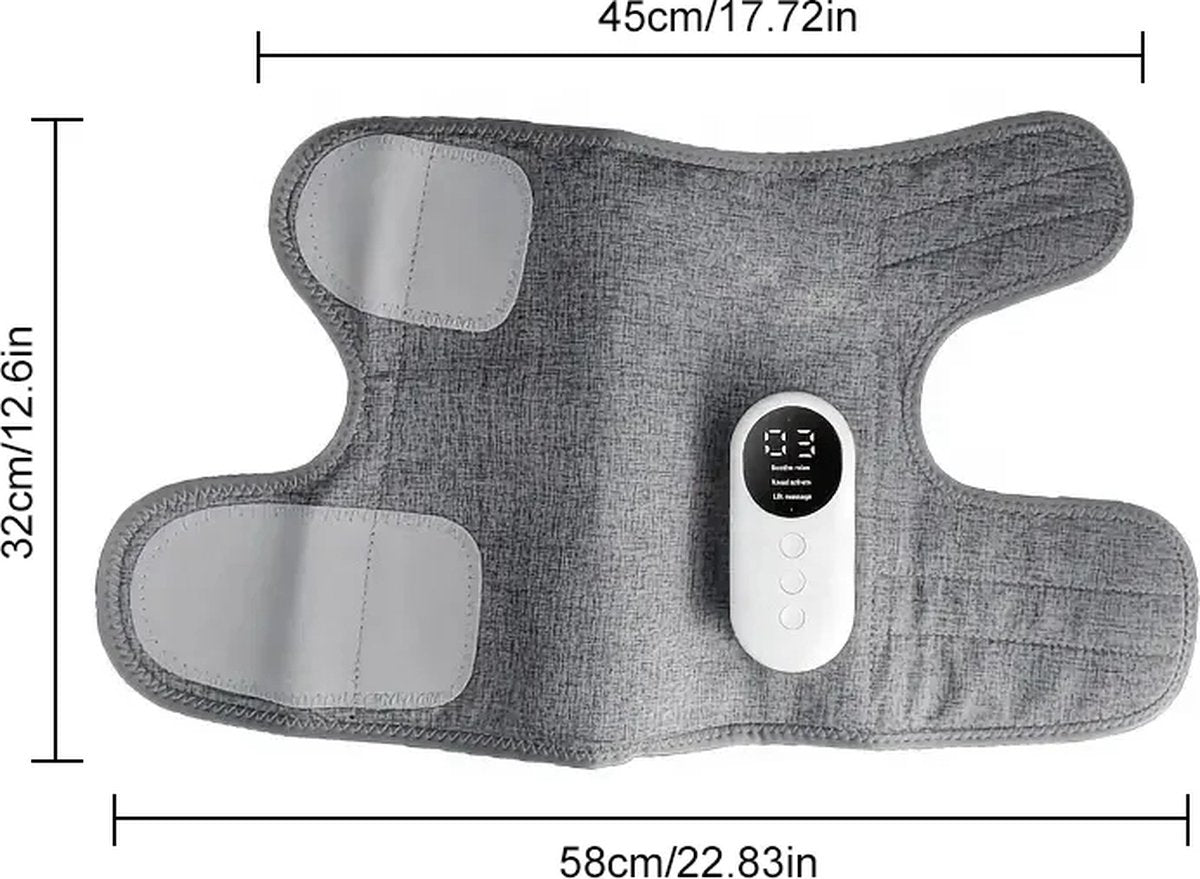 Leg massager - Calf massager - Leg massager for blood circulation -  Cordless massage - Air compression - Relieves leg pain - Adjustable intensity (grey)