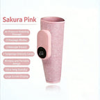 Leg massager - Calf massager - Leg massager for blood circulation -  Cordless massage - Air compression - Relieves leg pain - Adjustable intensity (pink)