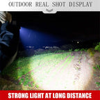 Flashlight - Rechargeable LED - Military Flashlight - 100,000 lumens - with 7 modes - COB side light - Waterproof - For emergencies, camping, home