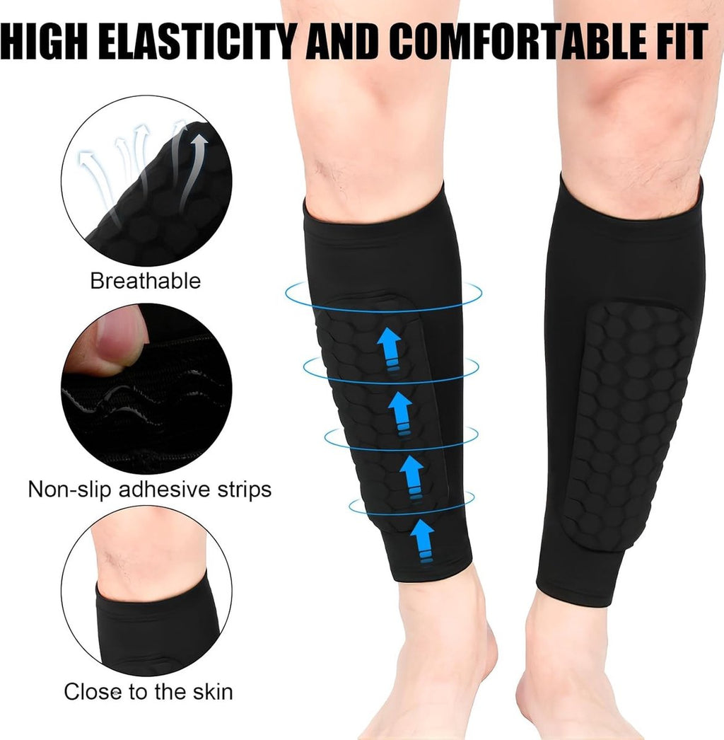 Shin guards - Football shin guards - Children's football shin guards - Shin guard straps - Premium leg protection with sleeves - Comfortable and impact-resistant - Size M - Suitable for training and competition