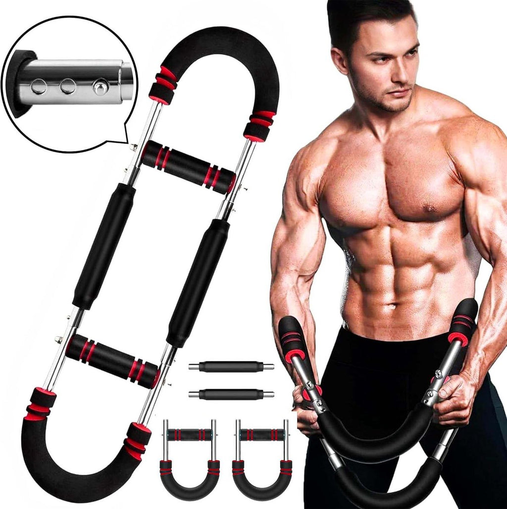 Arm Trainer - U-Shaped Twister - Adjustable Chest Enlarger with 3 Resistance Levels - Detachable Fitness Chest Enlarger - Portable Arm, Chest, and Shoulder Trainer
