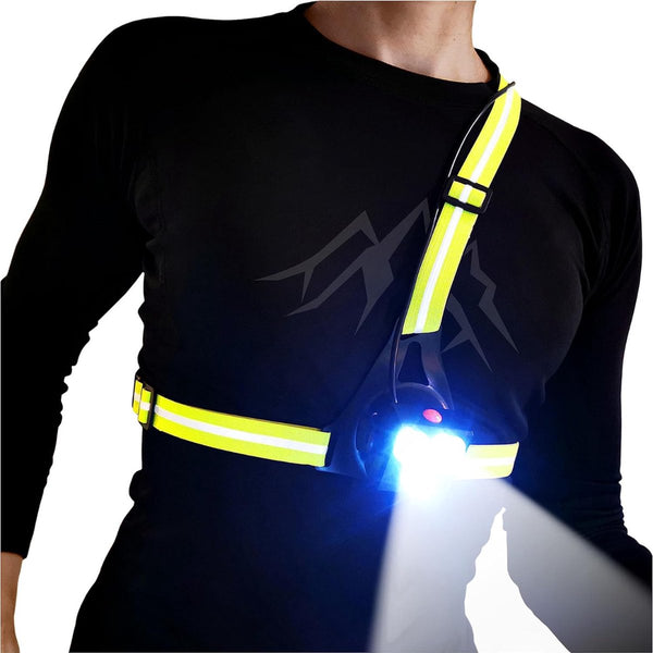 Running light - Chest lamp - Running chest light - Chest walker - USB rechargeable - Running vest - IPX4 waterproof
