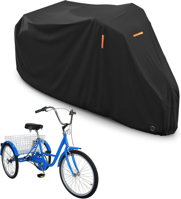 Protective cover for adult electric tricycle, waterproof, windproof and dustproof, black