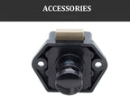 5-Piece Push Button Lock - Push Button for Motorhome - Door Lock - Locking Button for Shutter Door - For Camping, RV, Motorcycle, Caravan - Black